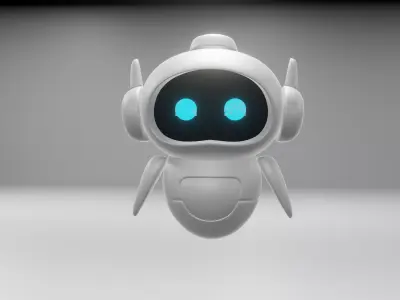Cute Robo Futuristic Android Robot Free 3D model