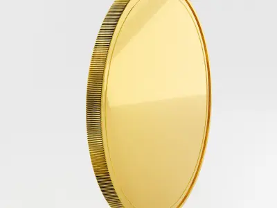 High-Resolution 3D Model of a Gold Coin 3D model