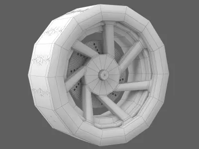 Simple Chrome Wheel 3 3D model