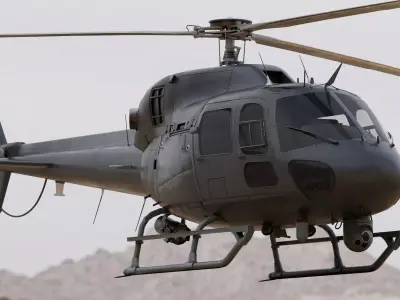 Helicopter Airbus Eurocopter AS355 Ecureuil II SOF 3D model