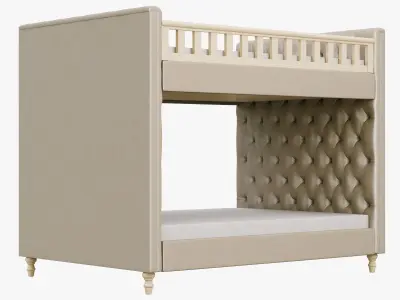 Restoration Hardware Chesterfield Full-Over-Full Bunk Bed 3D model