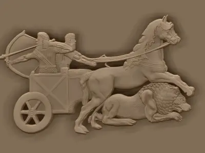 Ashurbanipal  - the Lion Hunt 3D print model purchase