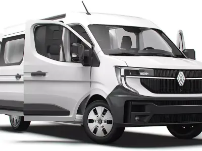 Renault Master L2H2 CrewCab Van HQ Interior 2024 3D model