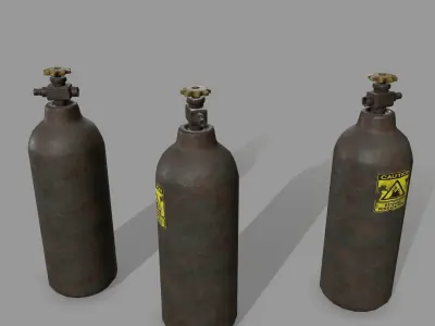 Oxygen Tank Low-poly 3D model shop
