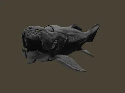 Dunkleosteus fish Low-poly 3D model