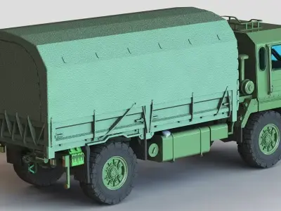 SAURER 6DM 4x4 tactical military truck 3D print model