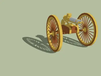 GATLING GUN 3D model shop