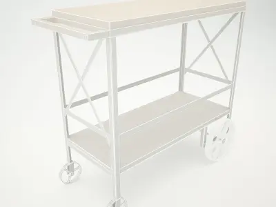 Butler Industrial Trolley Server 3D model