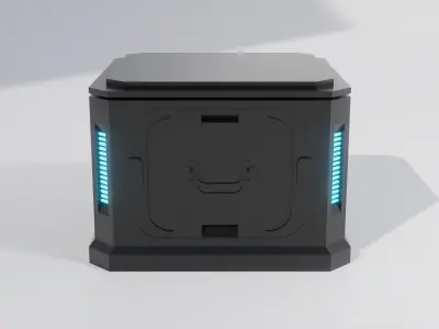 Sci-Fi Crate 3 Low-poly 3D model
