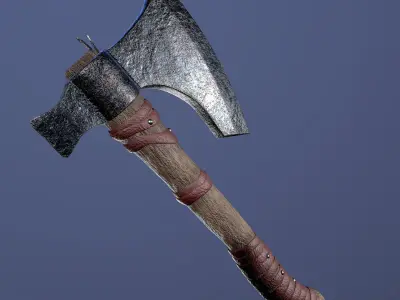 Battel Axe Low-poly 3D model purchase