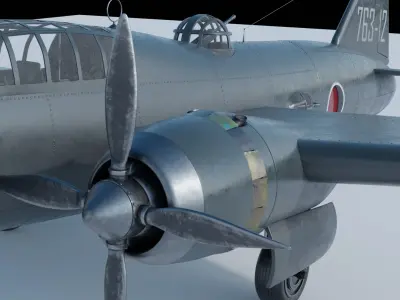 Mitsubishi G4M Airplane 3D model