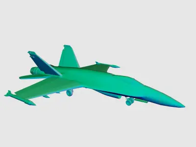 Fighter Jet 3D Model High Detail PBR Textured Maya 3D model