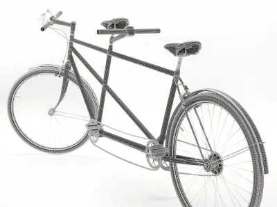 Tandem Bicycle 3D model by Di06