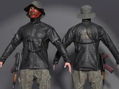Soldier - City soldier Low-poly 3D model