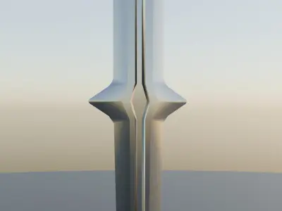 Loy-Ploy Fantasy Sword Low-poly 3D model
