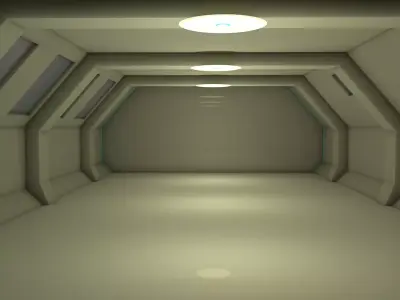 sci fi corridor  3D model 68
