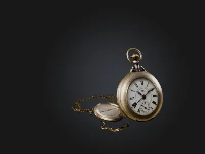 Antique Pocket Watch Low-poly 3D model