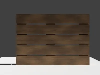 Palette piece of wood 3D model