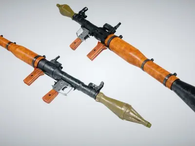 RPG Launcher Low-poly 3D model