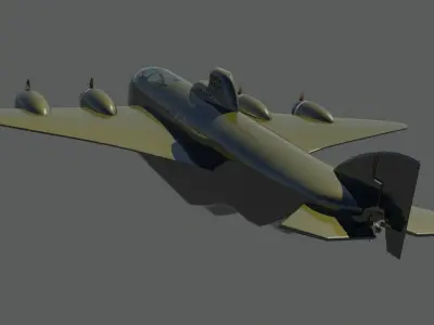  Flying submarine  Cruiser 3D model