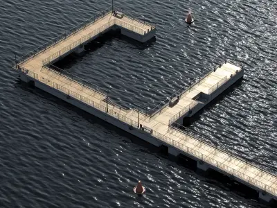 Modular pier 3D model