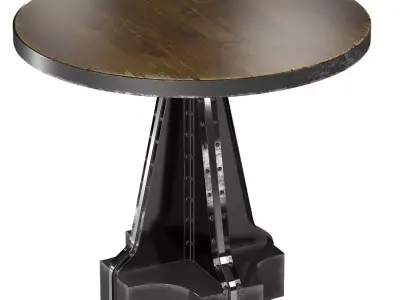 French Column Table in the industrial style 3D model
