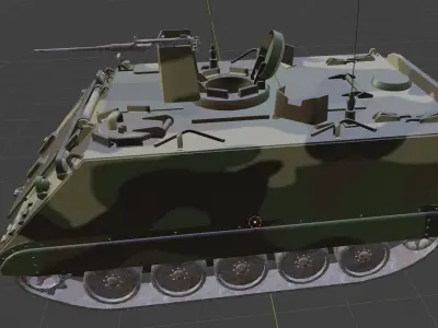 tank   camo Low-poly 3D model