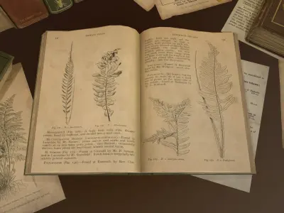 Old Books set - PBR Game Ready Low-poly 3D model