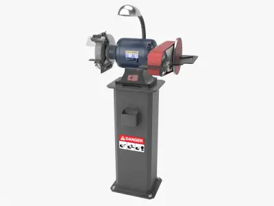 Bench Grinder Low-poly 3D model buy