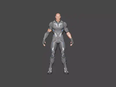 Armed man 3D model