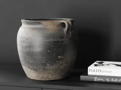  Rustic Clay Pot Model 