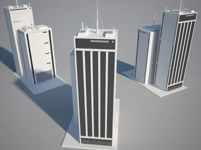 Industrial Building 01 Low-poly 3D model