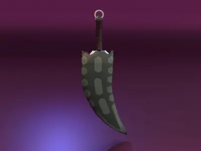 Low poly dagger with scabbard Low-poly 3D model
