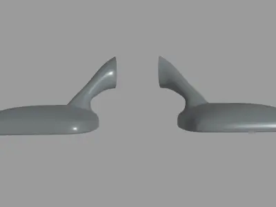 Car Mirror 018 Low-poly 3D model