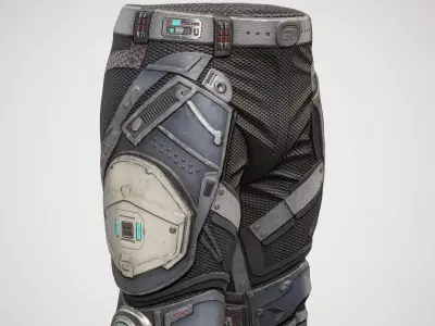 Sci-Fi Pants Sneakers p03 Low-poly 3D model