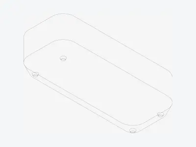 Seat - Ottoman - Simplicity - Rectangle Low-poly 3D model