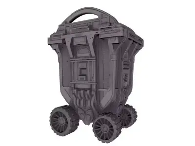 Robotic Recycle Bin 3D Model 3D print model
