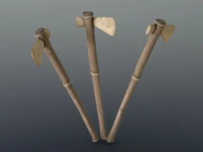 Axe - Bone Low-poly 3D model