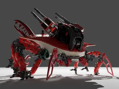 Carb-War-Robot-Cyberpunk 3D model