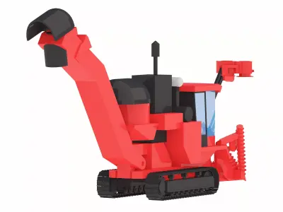 Harvester Sugar Cane A8800 Low-poly 3D model