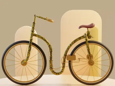 Bicycle Art-Deco Gecko Free low-poly 3D model