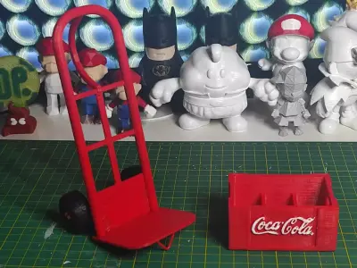 Coca Cola Mini Bottles Colection - Hand Truck collectible 3D print model