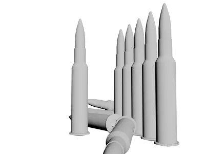 Live cartridge Low-poly 3D model