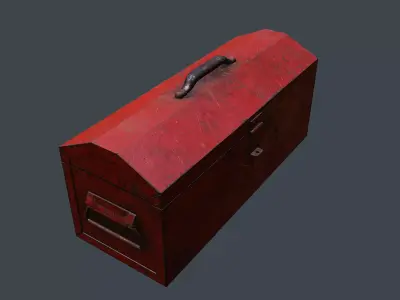 Old Metal Toolbox - PBR Game Ready Low-poly 3D model