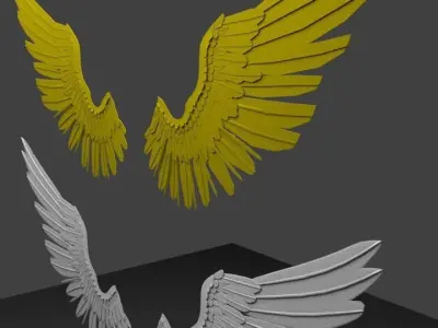 ANGEL WING low poly or Medium poly Low-poly 3D model