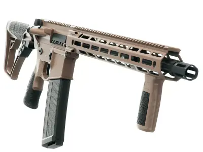 3d model DDM4V7 rifle - tan 3D model