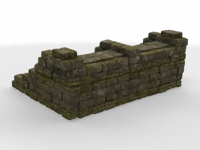 staircase ancient 01  3D model
