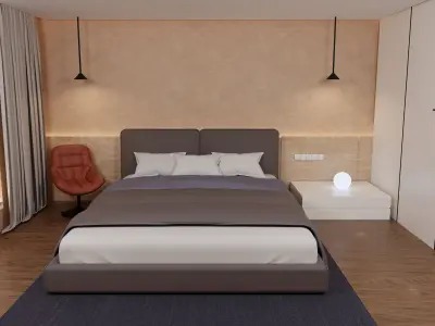 3d Realistic Bed Model With interior 3D model