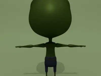 Cartoon Ant Green 3D model