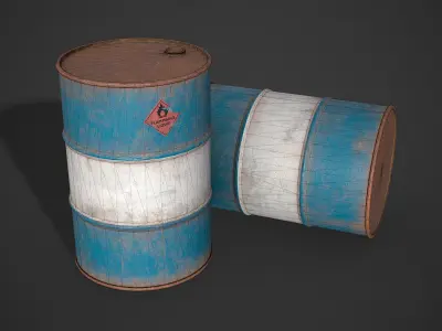 Metal Barrel  Free low-poly 3D model